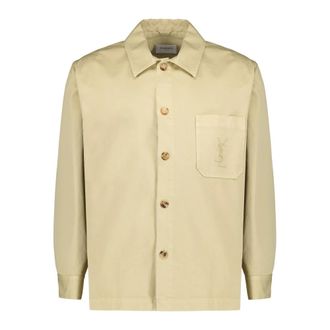 Saint Laurent Cassandre Overshirt - male - Saint Laurent - Casual Shirts - Beige - S - Shirts