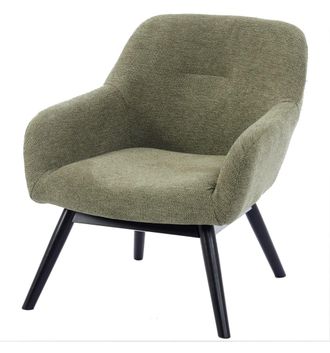 Moloo Sill&oacute;n de madera negra y tela Trendy Sauge