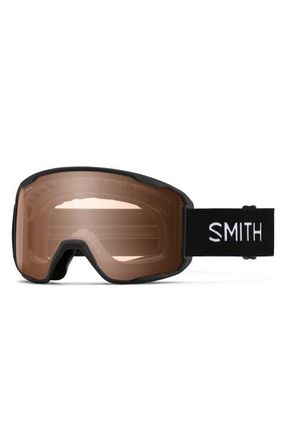 Smith Preview ChromaPop Shield Snow Goggles in Black /Chromapop Storm Amber at Nordstrom