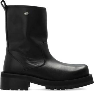 Diesel D-Texan schoenen - Heren - Enkellaarsjes - Zwart - 42 EU - Leer - Schoenen