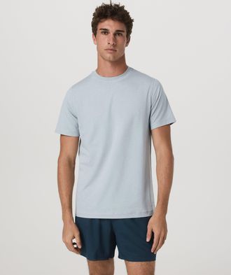 Vuori Clothing Short Sleeve Ponto Performance T-Shirt | Harbor Grey Heather | Medium