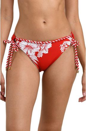 La Blanca Mariner Side Tie Bikini Bottoms in Ruby at Nordstrom, Size 14
