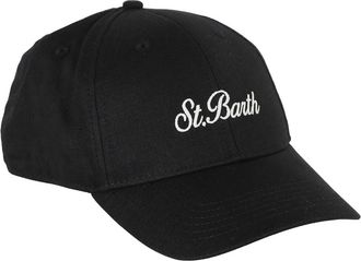 MC2 Saint Barth Baseballpet - Heren - Petten - Zwart - ONE Size - Linnen - Accessoires