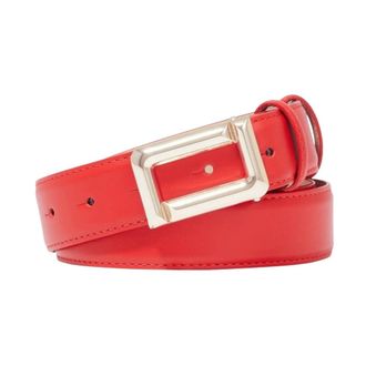 Lancel Angele Riem - Dames - Accessoires - Rood - Maat: 115 CM Leer