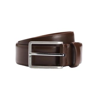 HUGO BOSS Brown Logo Buckle Belt