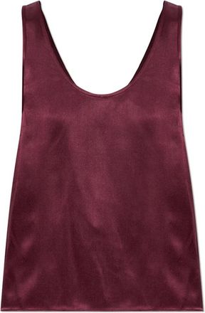 Anine Bing Lea Top - Dames - Tops zonder mouwen - Rood - L - Satijn - Tops