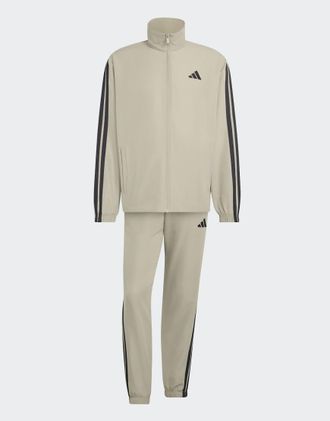 adidas Tuta sportiva color cargo wonder con 3 strisce-Neutro