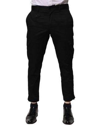 Dolce & Gabbana Cotton-Blend Dress Trousers - Black