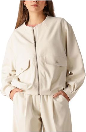 Summum Jassen, Dames, Beige, XS, Blousy Bomber Jacket