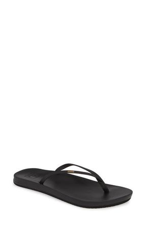 Reef Cushion Slim Flip Flop in Black at Nordstrom, Size 10
