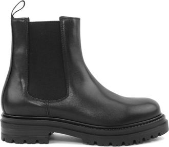 Marco Ferretti Zwarte Leren Beatles Schoenen - Dames - Chelseaboots - Zwart - 41 EU - Leer - Schoenen