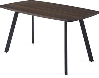 Matteo 140 cm Dining Table for 4 to 6 Seaters with Black Legs