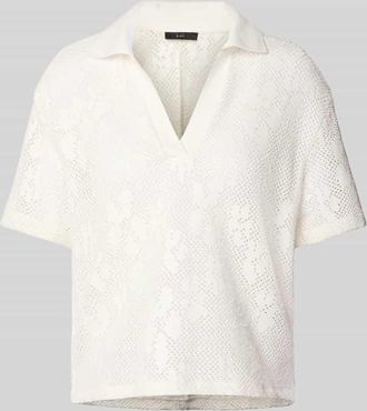 Oui Blusenshirt in Strick-Optik in Offwhite, Gr&ouml;&szlig;e 38