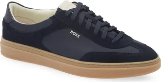 BOSS Kieran Low Top Racing Sneaker in Dark Blue at Nordstrom, Size 11Us