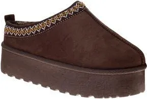 Josmo Avalanche Faux Fur Lined Platfrom Clog Slipper in Brown at Nordstrom Rack, Size 10