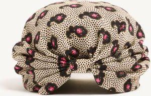 Valentino Garavani Silk Turban with Micro Cashmere Plus de Pois Print Woman BUTTER/BLACK UNI