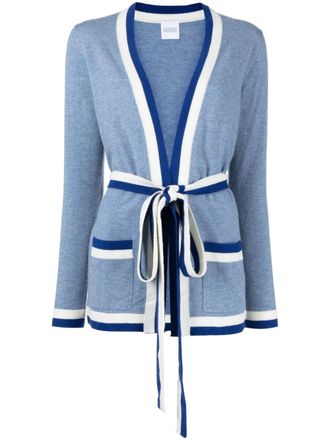 Madeleine Thompson belt-waist knitted cardigan - Blue
