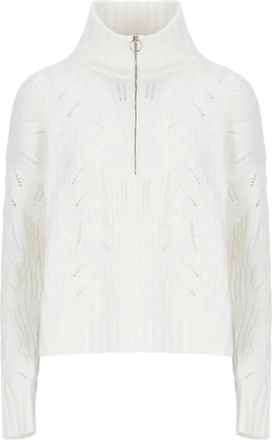 D.exterior Trui met halve rits - Wit