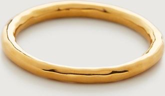 Monica Vinader Hammered Ring, Gold Vermeil on Silver