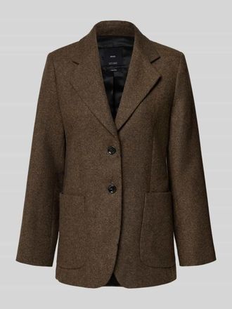 Mango Blazer aus Woll-Mix mit Viskose-Anteil Modell PIPER in Dunkelbraun, Gr&ouml;&szlig;e XL