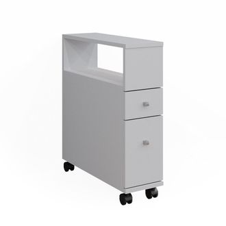 Vicco Armario De Ba&ntilde;o Fynn, Blanco, 17.6 X 61.6 Cm Con 2 Cajones, Vicco