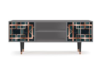 StoryZ Mueble de TV azul-verde 2 puertas L 170 cm