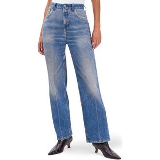 Rag & Bone rb Miramar Shea Wide Leg Cotton Terry Sweatpant Jeans in Ryder at Nordstrom Rack, Size 27