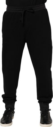 Dolce & Gabbana Black Cotton Crown Jogger SweatMens Mens Pants (Pre-Owned)