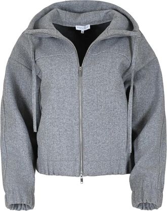 Maicazz Grijze Bomberjack met Vrouwelijke Touch - Dames - Bomber jackets - Grijs - XL - Jassen