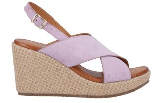 Hush Puppies Perrie Womens Leather Sandals - Purple - Size UK 5