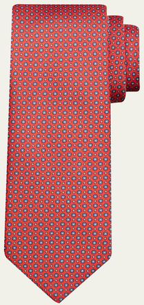 Brioni Mens Micro-Floral Silk Tie