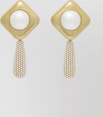 Self Portrait dangling pearl drop earrings