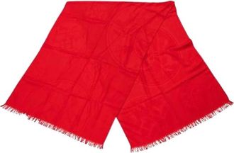 Herm&egrave;s Pre-owned EX Libris Scarf - Dames - Vintage Accessoires - Rood - ONE Size - Vintage
