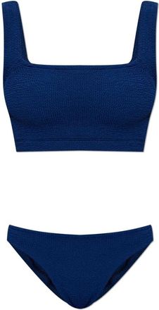 Hunza G Coverage Xandra Bikini - Dames - Bikinis - Blauw - ONE Size - Tweed - Badmode