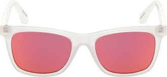 adidas 53MM Navigator Sunglasses in Crystal /Mirror Violet at Nordstrom