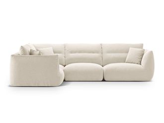 CXL by Christian Lacroix Sof&aacute; esquinero izquierdo modular 5 plazas de tejido estructural marfil