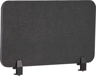 Beliani Panel Separador Gris Oscuro 72 X 40 Cm Poli&eacute;ster Pet Pantalla Ac&uacute;stica Oficina Wally