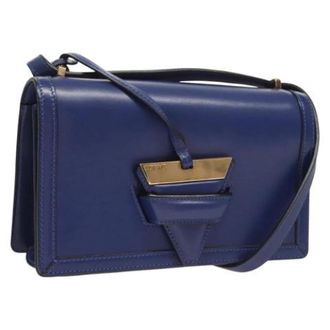 Loewe Tweedehands leren schoudertassen - Dames - Pre-owned - Blauw - Maat: ONE Size Leer