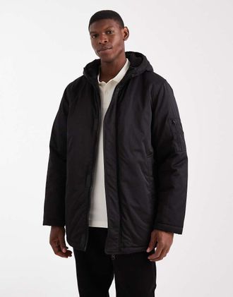 Asos Parka taglio medio nero