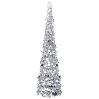 vidaXL Pop-up Artificial Christmas Tree Silver 47.2 PET, 320993