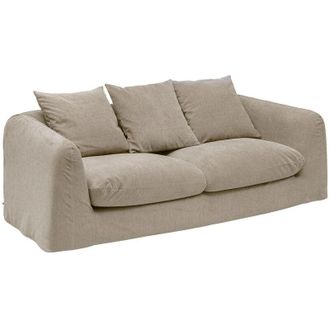 Atmosphera Atmosphera - Divano 3 posti emile beige cr&eacute;ateur dint&eacute;rieur