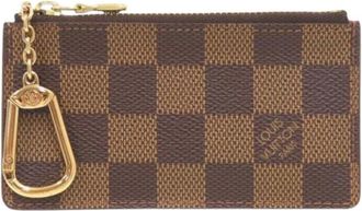 Louis Vuitton Pre-owned Damier Canvas Coin Purse - Dames - Vintage Accessoires - Bruin - ONE Size - Vintage