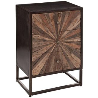 Atmosphera Cassettiera in legno riciclato origins, 3 cassetti Atmosphera cr&eacute;ateur dint&eacute;rieur