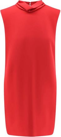 Valentino Korte jurk met gedrapeerde rug - Dames - Korte kleedjes - Rood - S - Kleedjes