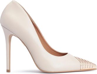 Kazar Leren pumps met een metalen neus - Dames - Pumps - Beige - 41 EU - Leer - Schoenen
