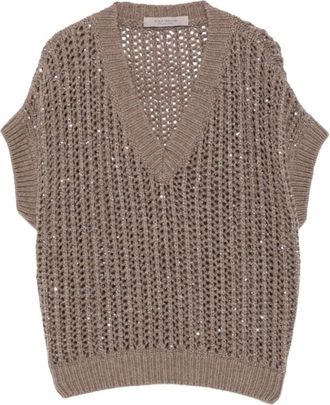 D.exterior Gilet in Maglia - - Knitwear - Donna - Marrone - M