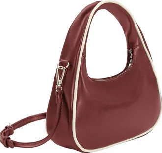 Melie Bianco Womens Sarita Recycled Vegan Leather Handbag In Burgundy