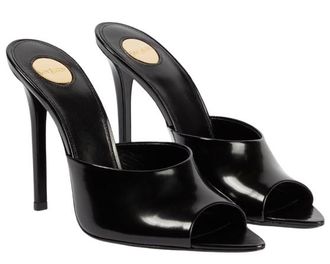 Saint Laurent Black Peep Toe Heels Size 40