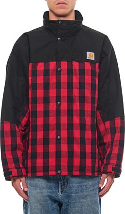 Junya Watanabe Check Pattern Jacket With Frontal Zip And Snap Button Closure