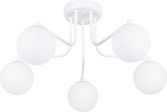 Sollux Lighting Design Deckenlampe Astral 5-flammig, Weiss
